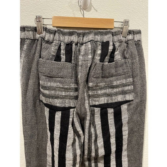 ACE & JIG Grey Black Striped Buttons Pants - Picture 6 of 8